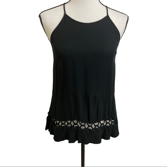 Ella Moss womens blouse Rayon size XS cutout bottom keyhole back sleeveless - Picture 6 of 9